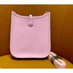 Mini Evelyn pink tc leather silver buckle